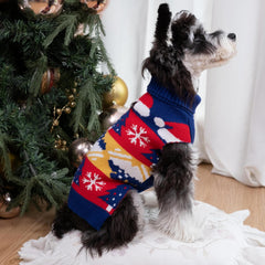 Cutebone sueter-cuello-alto-perro, protege el cuello con estilo festivo.