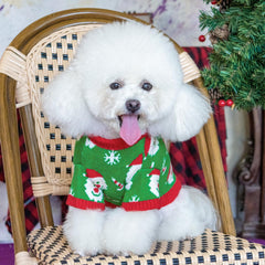 CuteBone suéter navideño verde, cuello alto protege el cuello de tu mascota