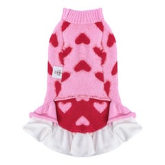 CuteBone suéter para perros rosa, cuello alto que protege el cuello durante paseos.