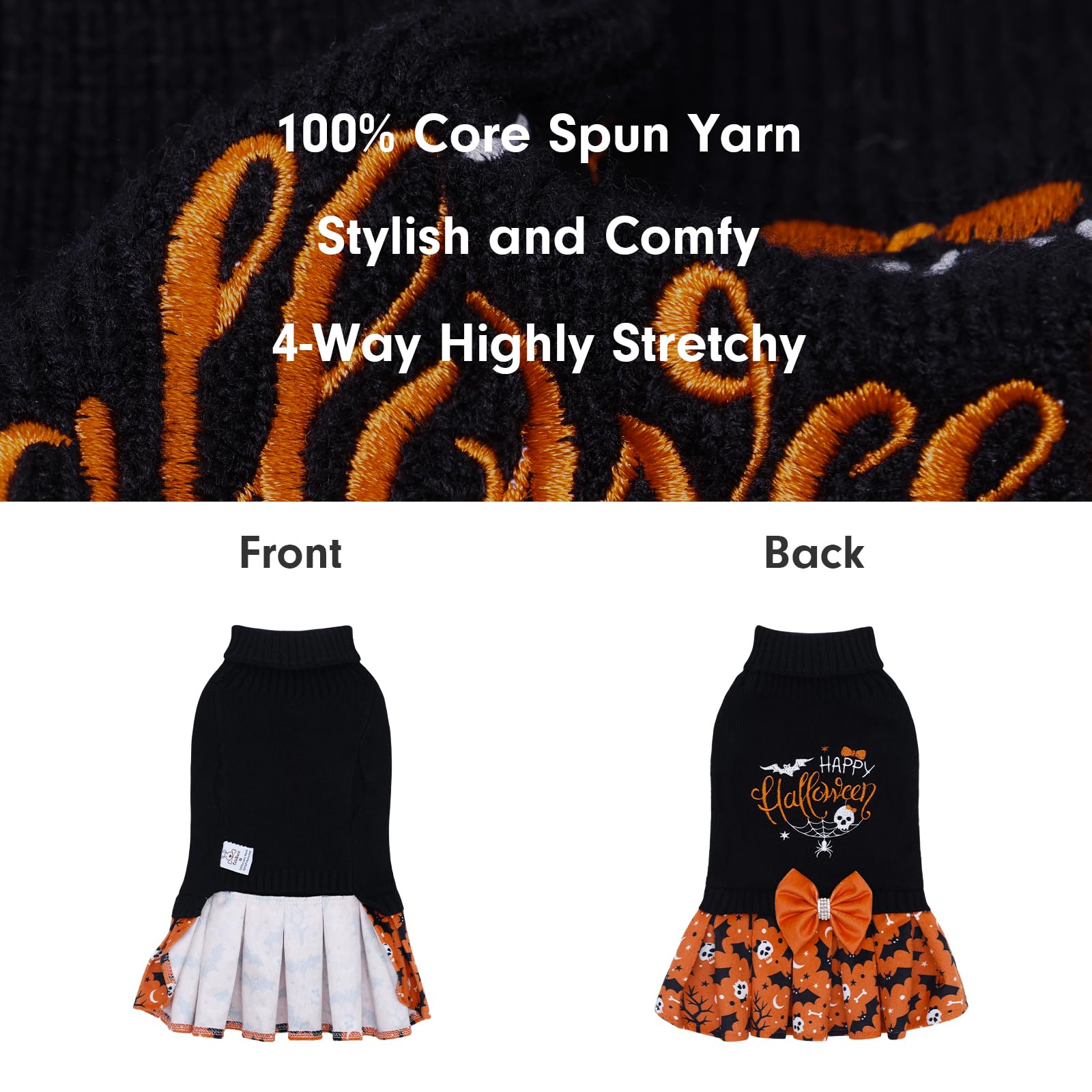 CuteBone suéter de Halloween modelo perro mediano, cómodo y cálido para días fríos