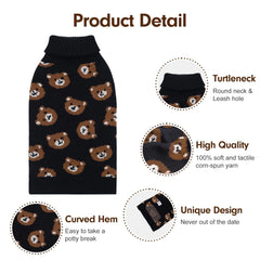CuteBone suéter para perro con cuello alto, ofrece protección en días fríos.