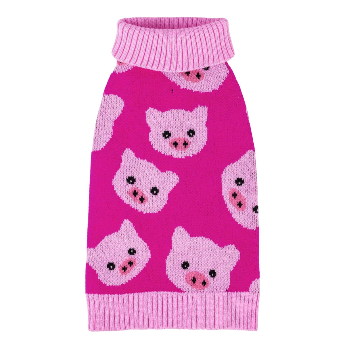 Suéter CuteBone rosa con punto para perro, ideal para paseos diarios.