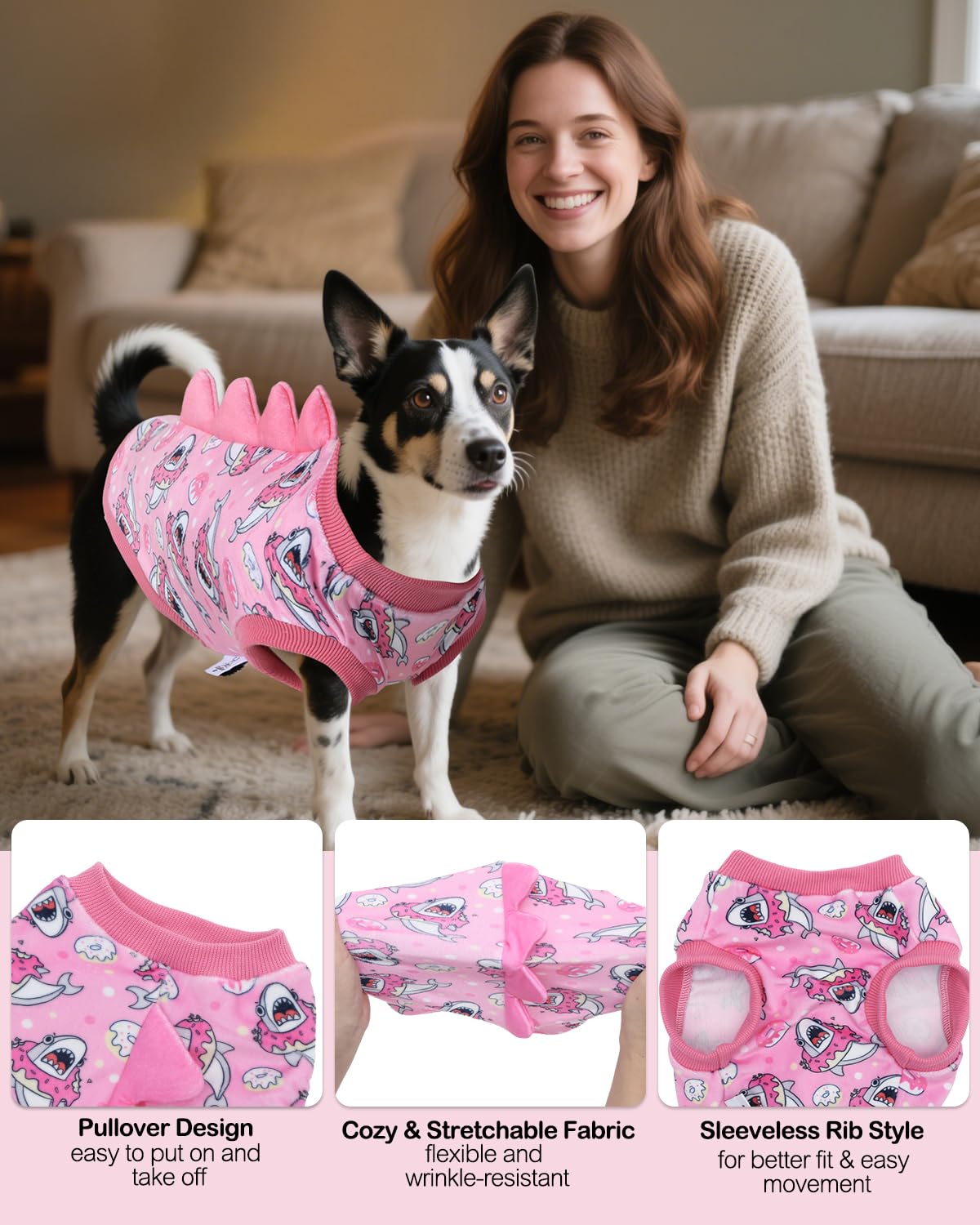 CuteBone tejido elástico de espandex y terciopelo cristal, ajuste cómodo.