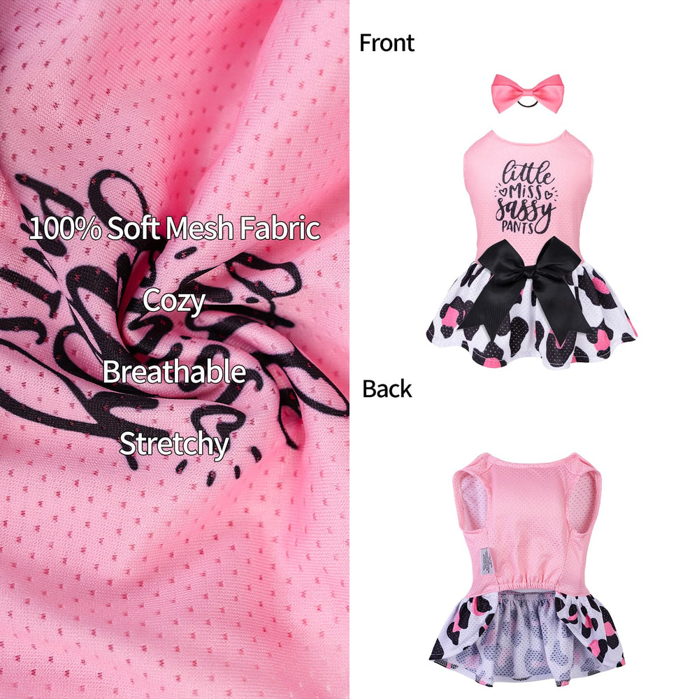 CuteBone Vestido malla XXS, material suave para comodidad de la mascota.