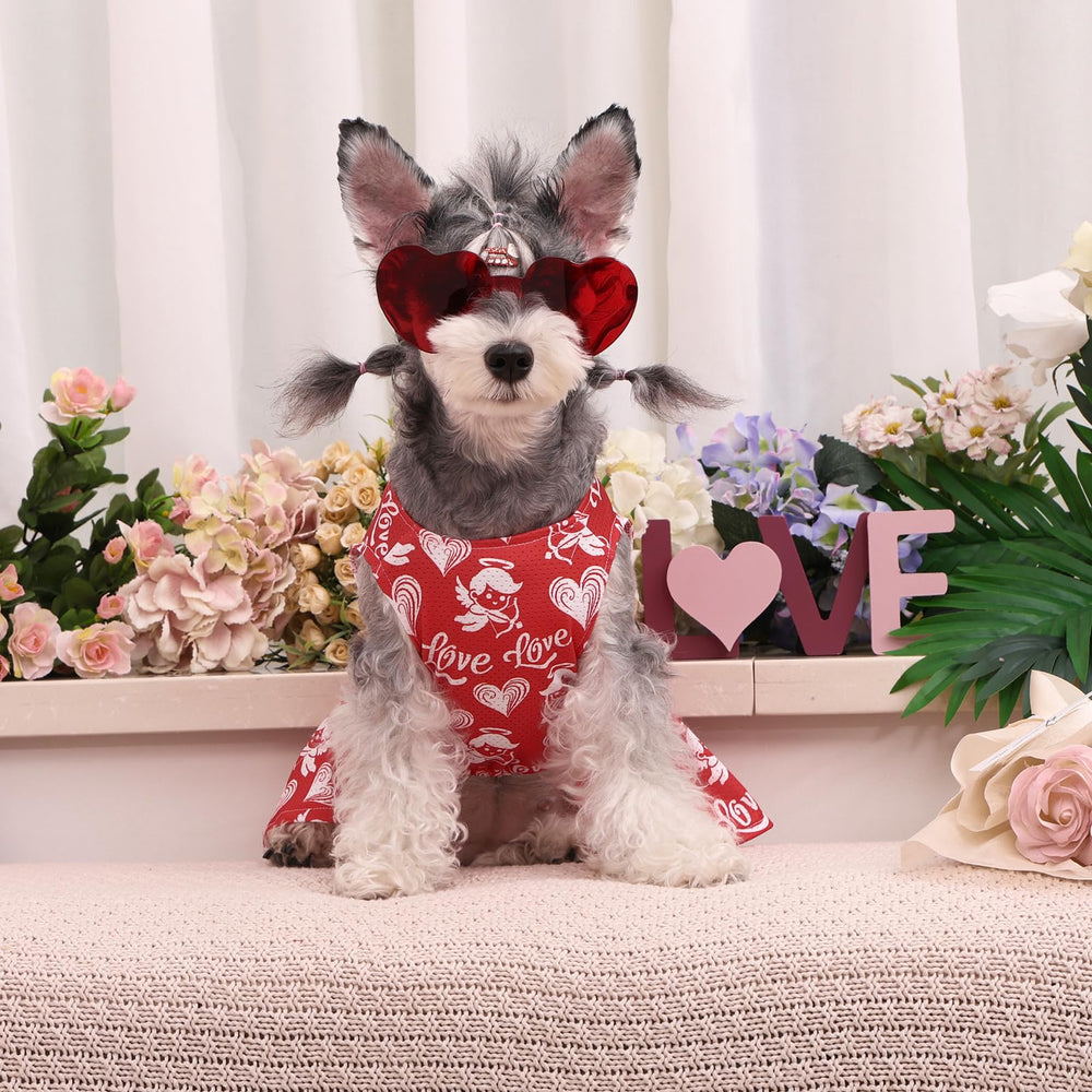 CuteBone vestido de malla para perros pequeños, vista lateral, ajuste suave y flexible para movilidad.
