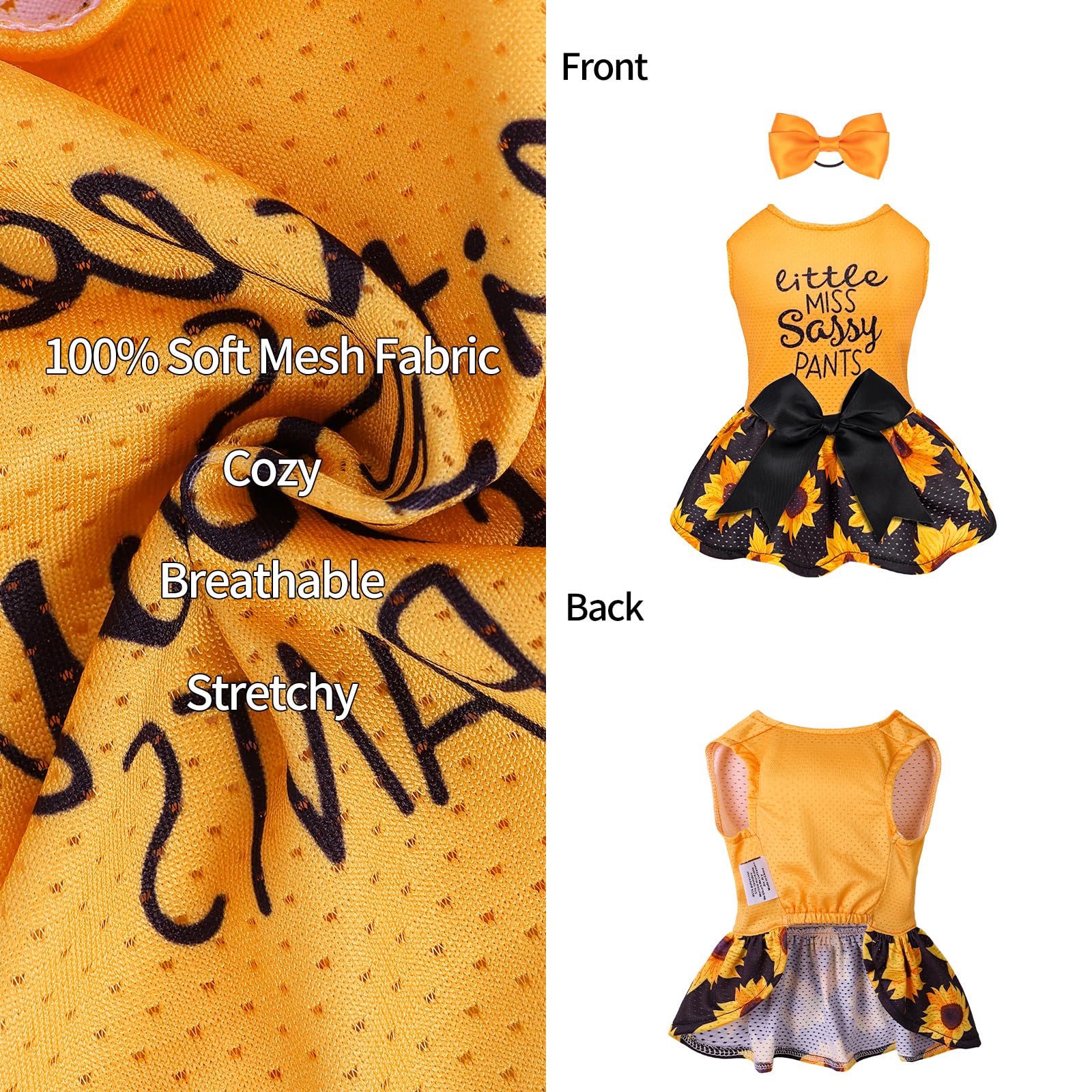 CuteBone vestido para perro malla pullover, fácil de poner en segundos.