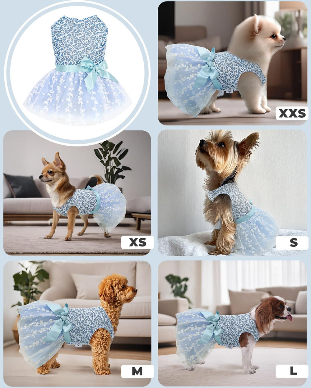 CuteBone vestido perro, vista de pasarela, cómodo para días de juego.