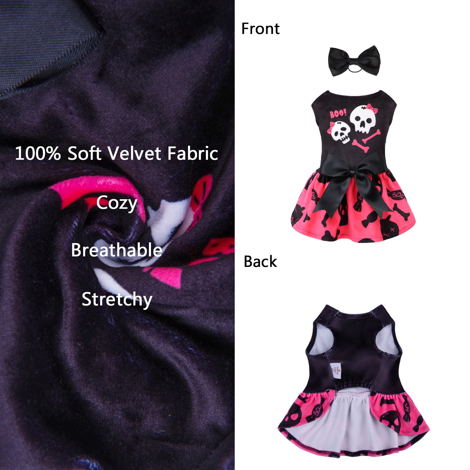 CuteBone vestido pullover para perros, fácil de poner y cómodo.