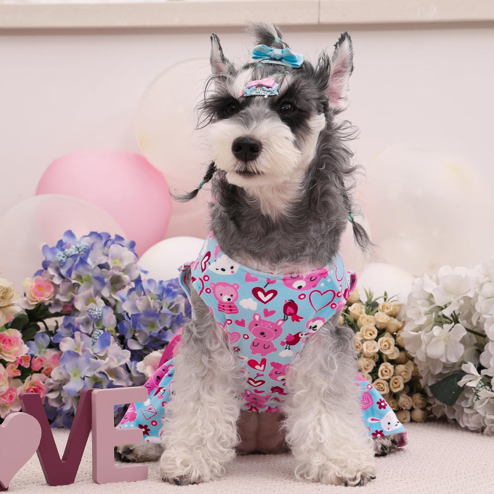 CuteBone vestido velvet para perros pequeños, detalle tejido suave para uso diario.