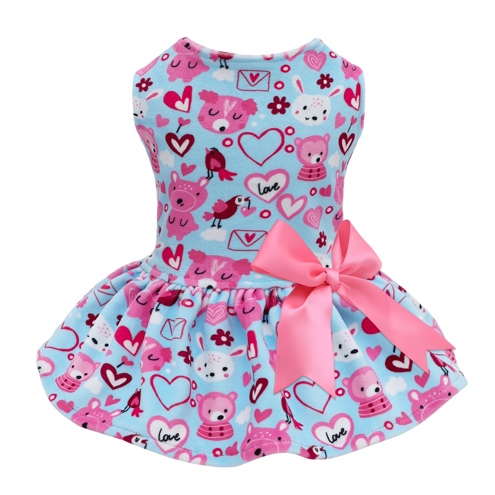 CuteBone vestido velvet para perros pequeños, frente, cómodo y elegante para paseos diarios.