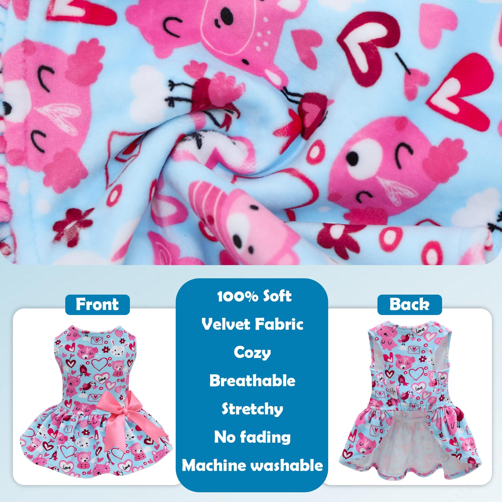 CuteBone vestido velvet para perros pequeños, perfecto para ocasiones especiales.