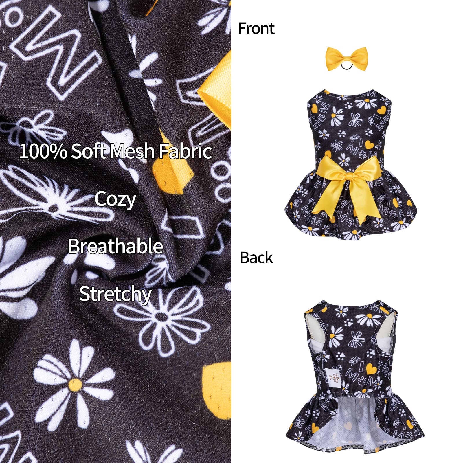 CuteBone vestido veraniego de malla para perro pequeño para días soleados.