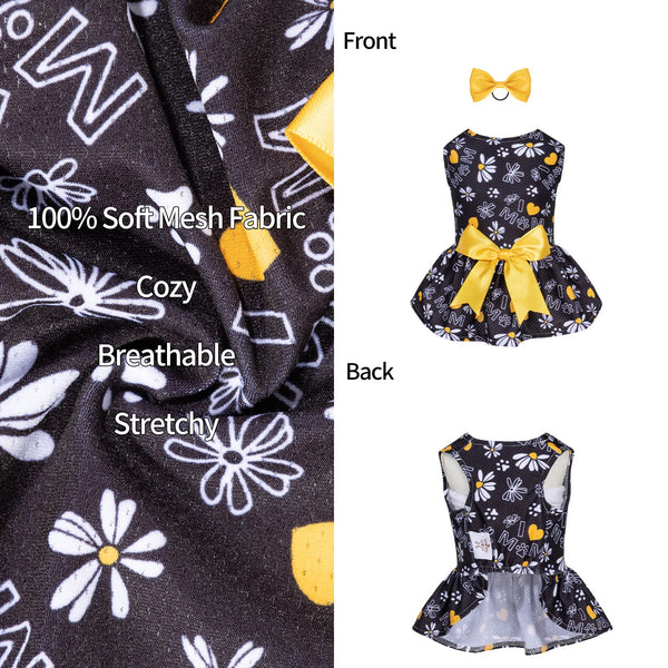 CuteBone vestido veraniego de malla para perro pequeño para días soleados.