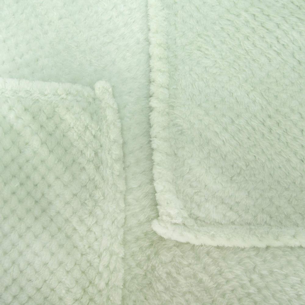 CUTEMATE manta-textura-microfibra-menta-40x48: textura suave que se ablanda con cada lavado.