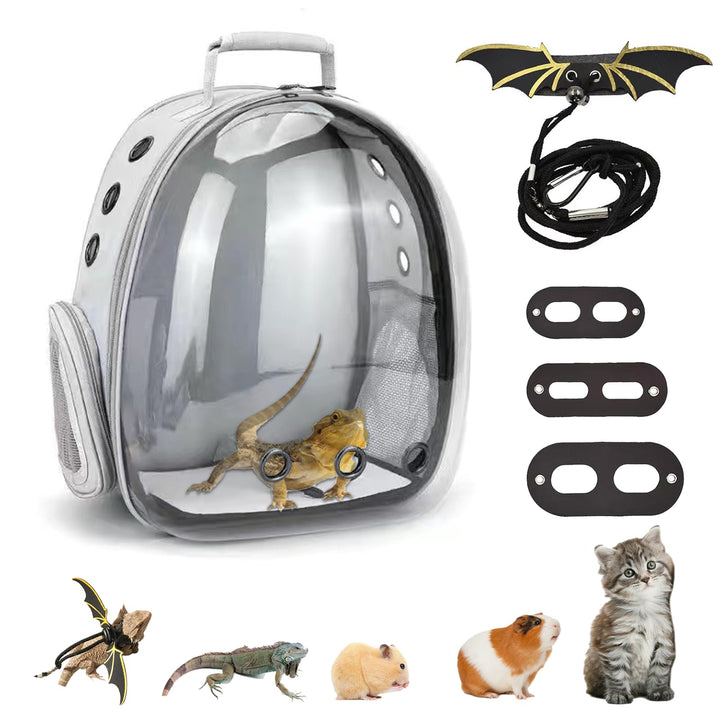 CUTENNIOU mochila para lagarto con ventana burbuja, ideal para observar durante el viaje