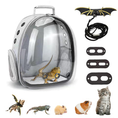 CUTENNIOU mochila para lagarto con ventana burbuja, ideal para observar durante el viaje