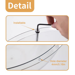 Cuyacili cápsula con perforaciones para montaje seguro en estantes.