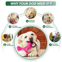 CVALIN juguete para perros grandes en color rosa, resistente para morder.