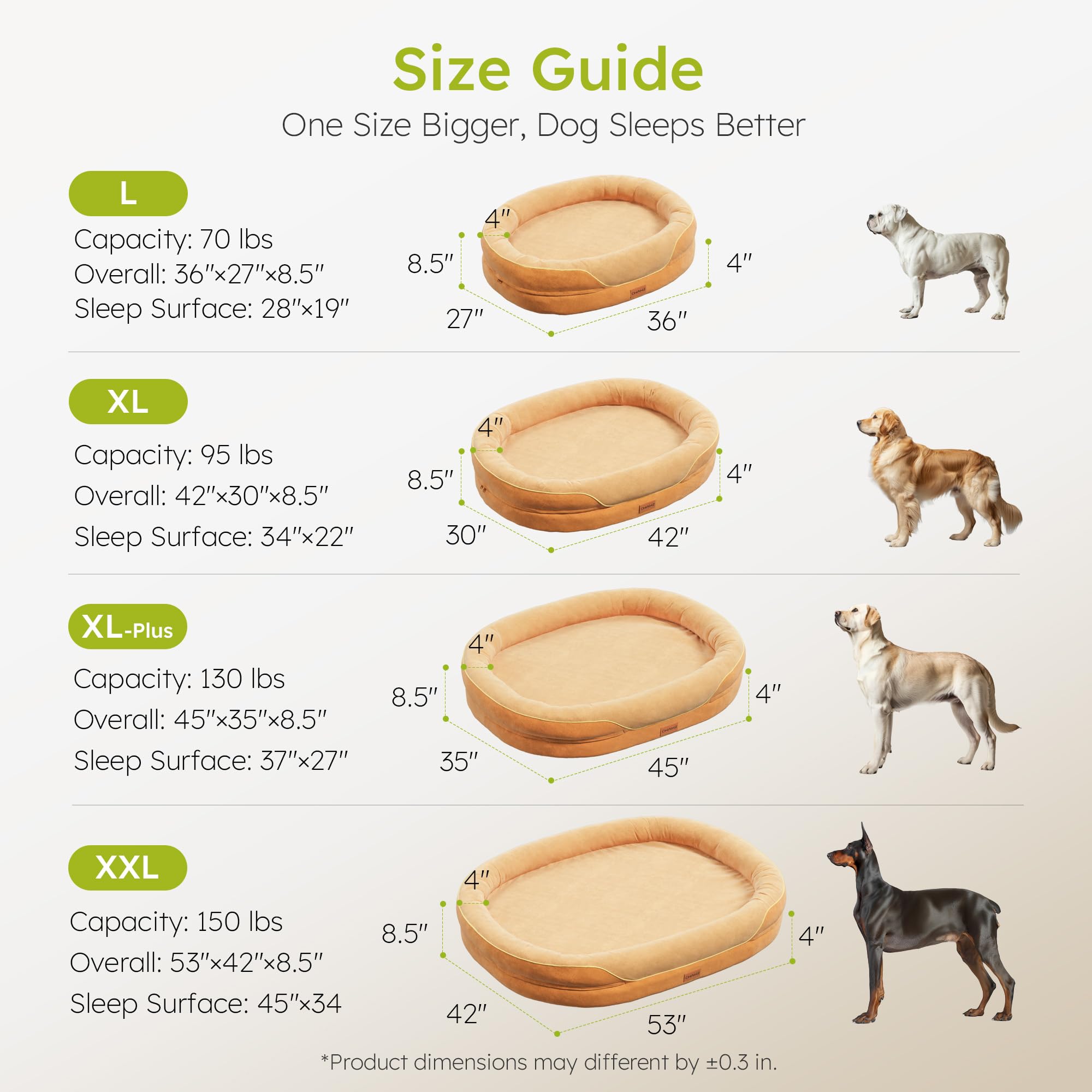 CWAWZ cama para perro grande ideal para descansar tras un día activo.
