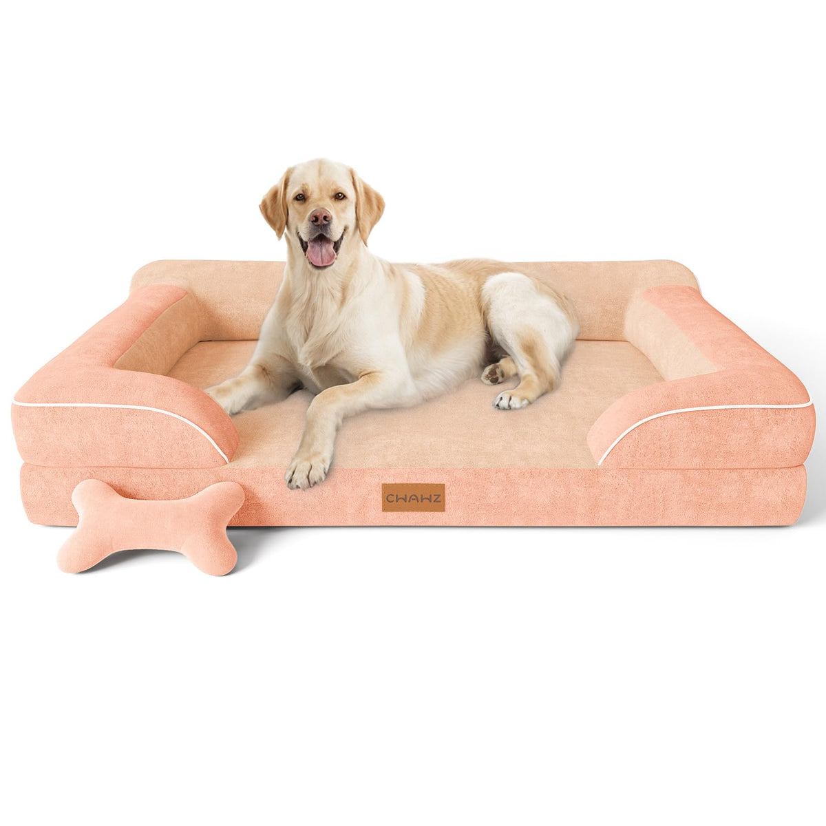 CWAWZ cama extra grande en terciopelo durazno ofrece descanso suave
