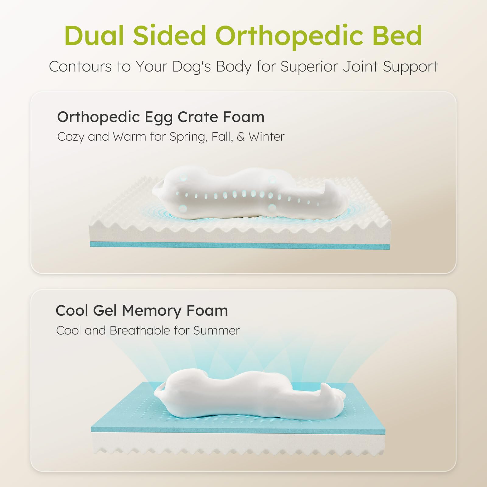Cama CWAWZ para perros: funda desmontable y lavable