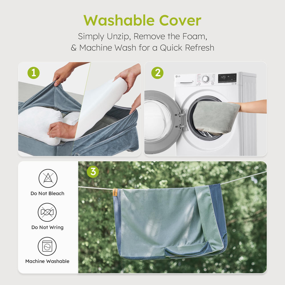 CWAWZ cama funda lavable con cremallera facilita la limpieza.