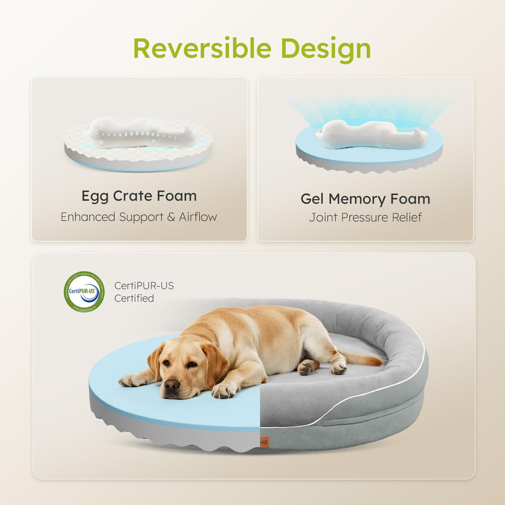 CWAWZ cama-perro-gel-frio ofrece refrigeración suave para días cálidos.