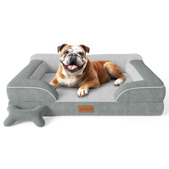 CWAWZ cama para perro grande ortopédica con espuma de gel ofrece soporte para articulaciones
