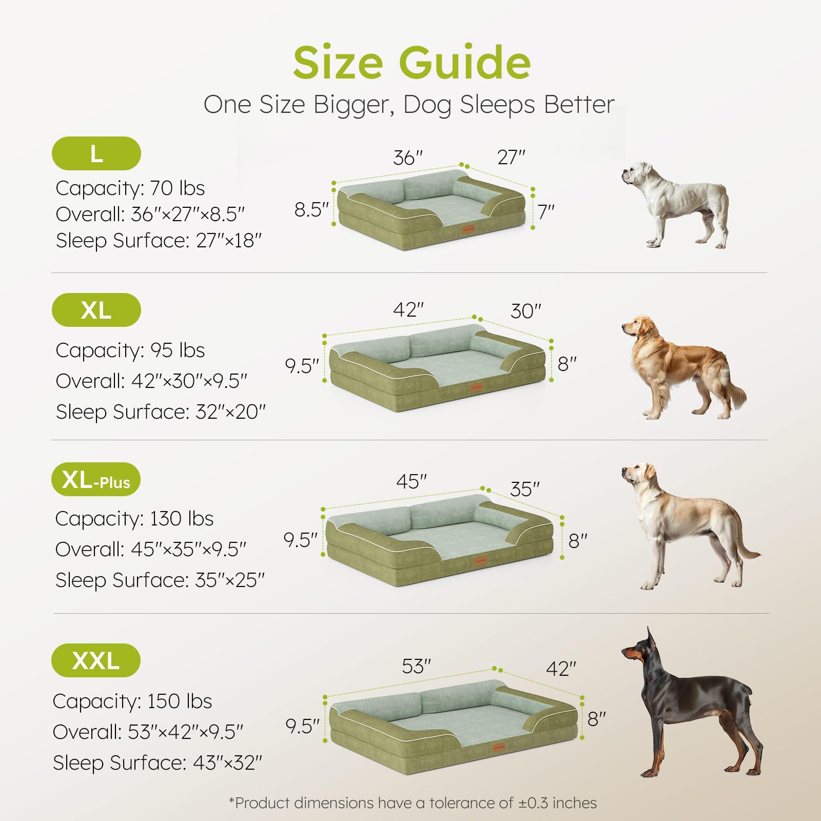 CWAWZ cama para perros de 45 pulgadas, espacio amplio