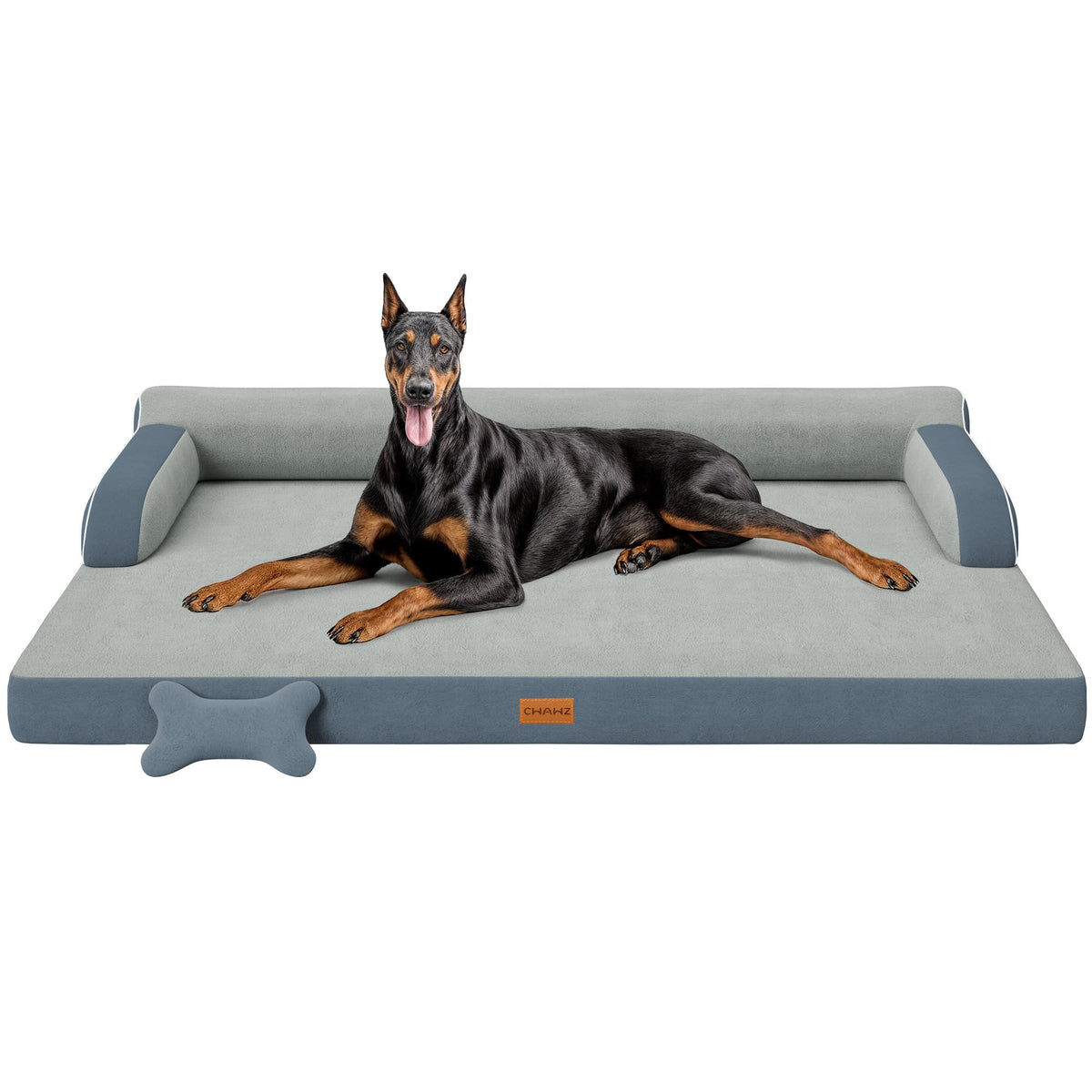 CWAWZ cama ortopédica para perros con espuma viscoelástica brinda soporte estable.