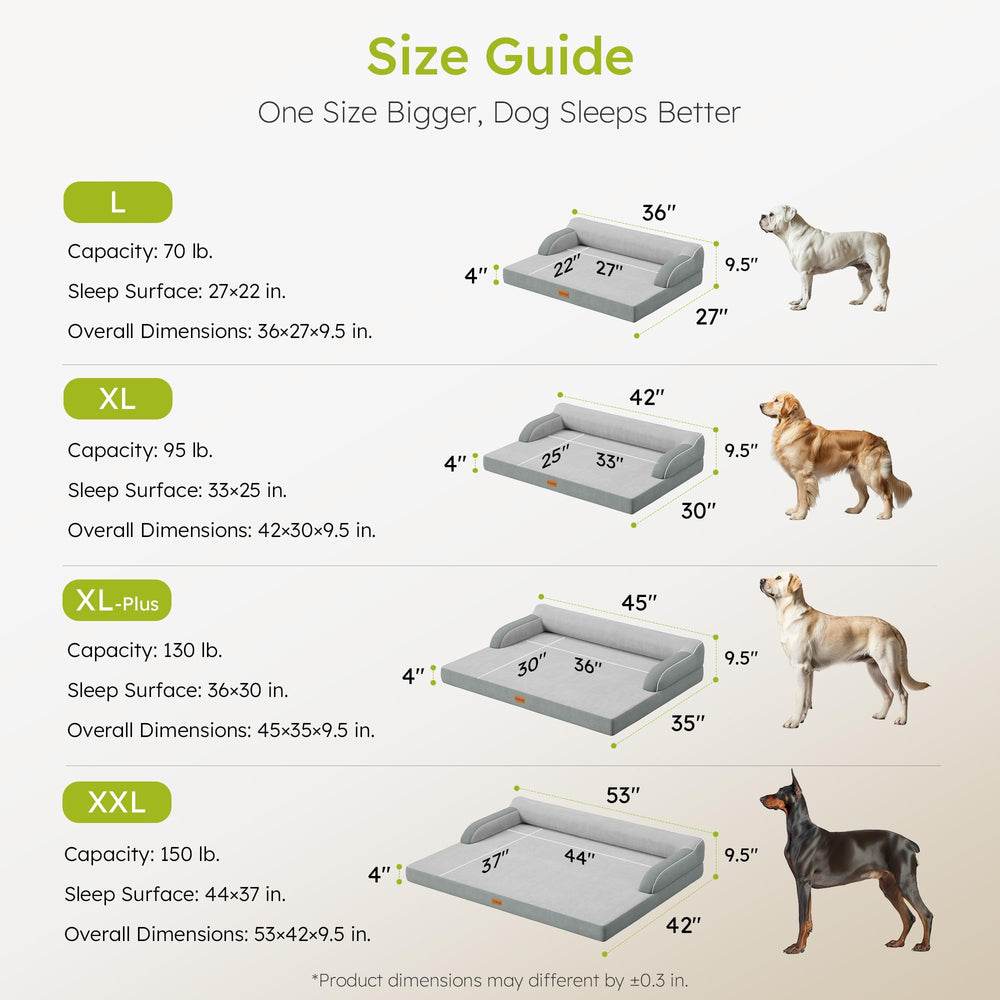 CWAWZ cama-perro-xl diseño-ortopedico: soporte para articulaciones.