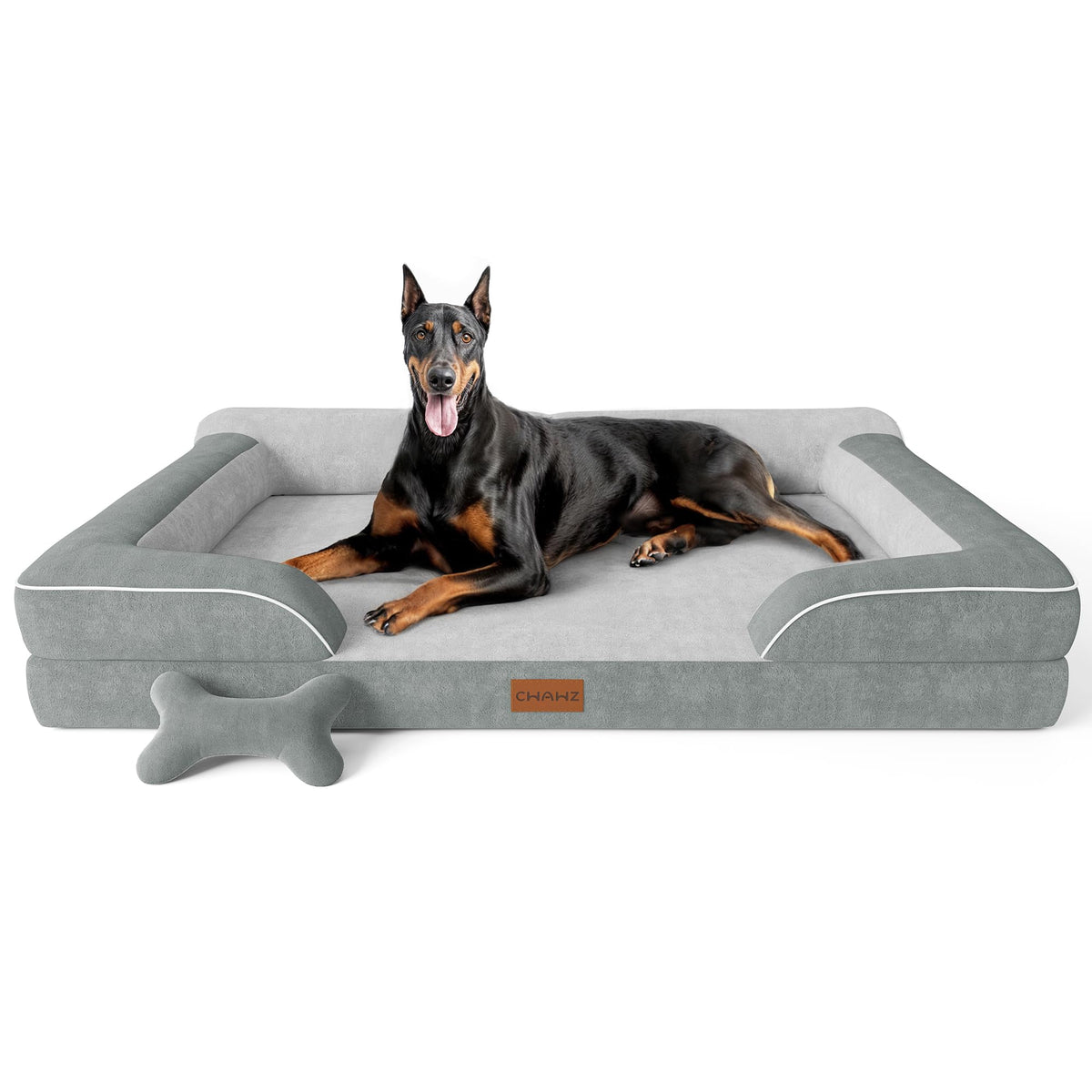 Cama CWAWZ para perro XL vista exterior, ideal para espacio amplio y confort nocturno