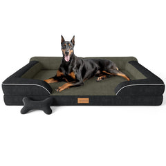 CWAWZ cama XXL para Perros Gigantes, vista frontal, descanso cómodo y estable.