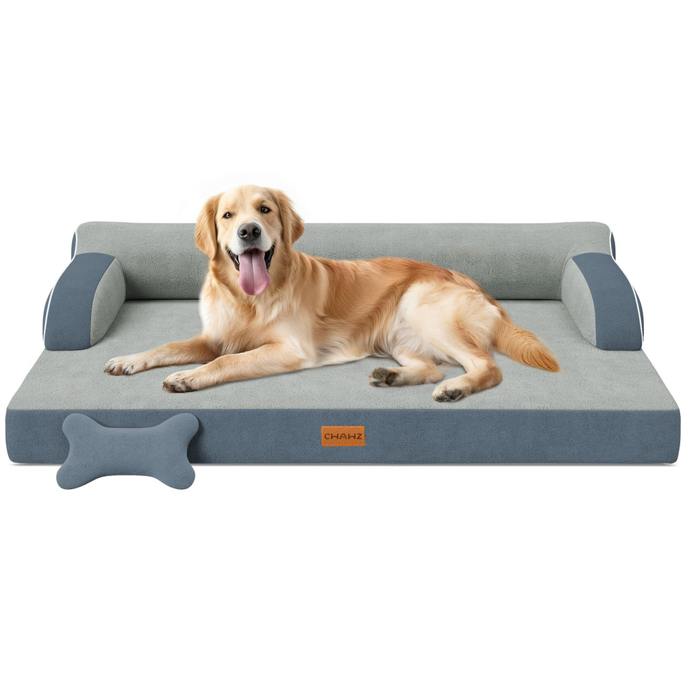 CWAWZ XL cama para perro ortopédica con espuma ofrece soporte estable para noches tranquilas