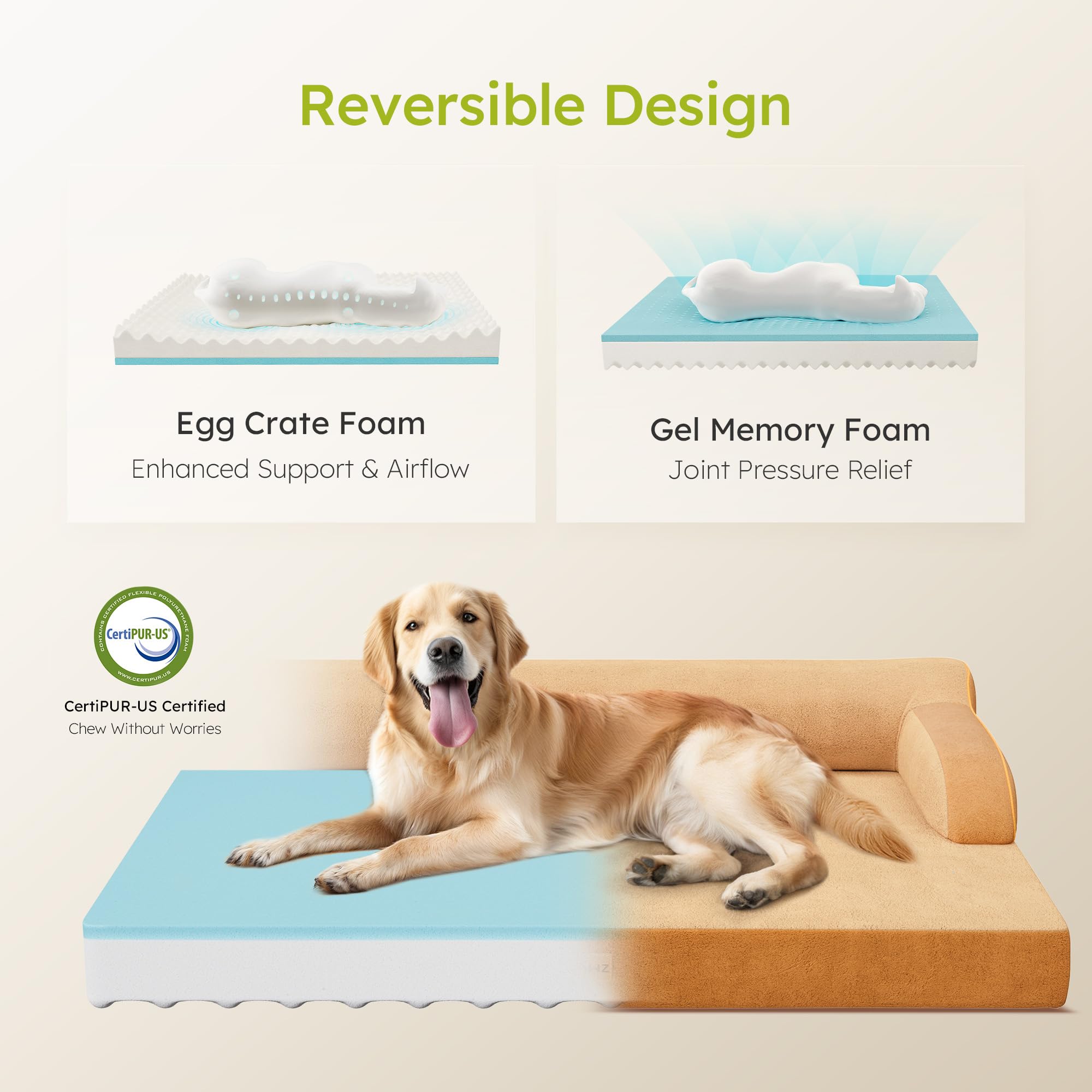 Cubierta impermeable y lavable CWAWZ XL facilita limpieza.