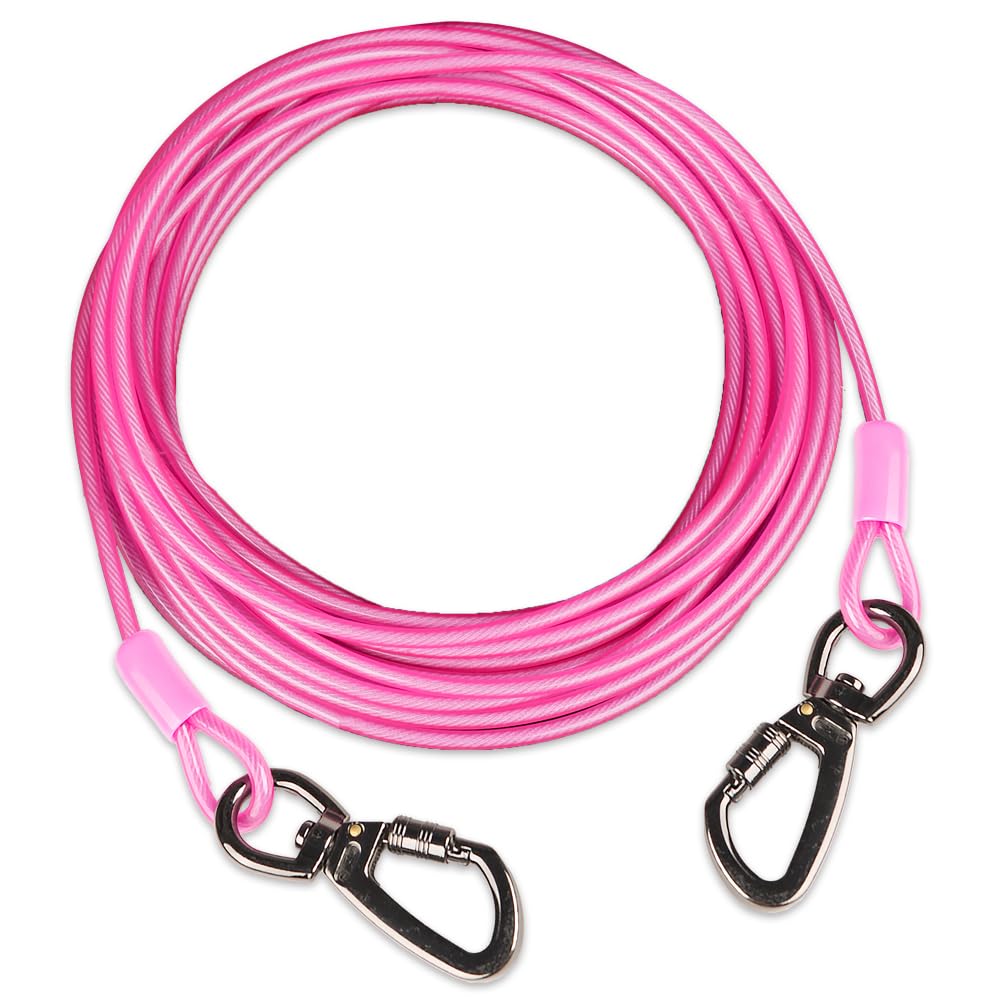 Cwlovys cable para perro 70pies antienredos ideal para patio y parque.