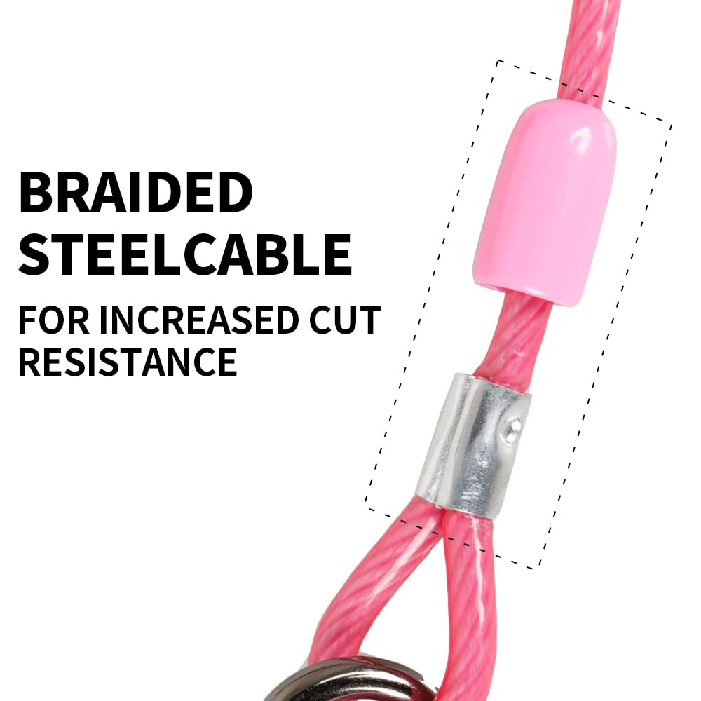 Cwlovys cable-tira-perro anti-corrosivo con recubrimiento PVC duradero