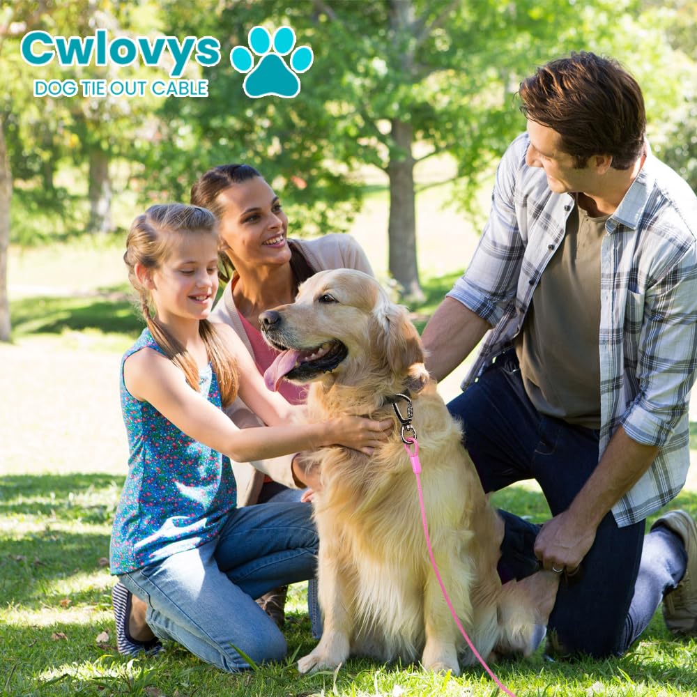Cwlovys cable para perros mediano y grande, resistente para uso diario.