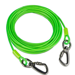 Cwlovys cable de sujeción para perros 20 pies con giro 360 evita enredos