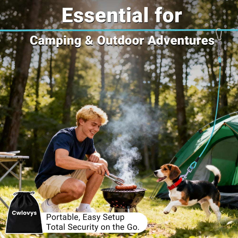 Cwlovys cuerda para correr perros exterior, ideal para patio o camping.