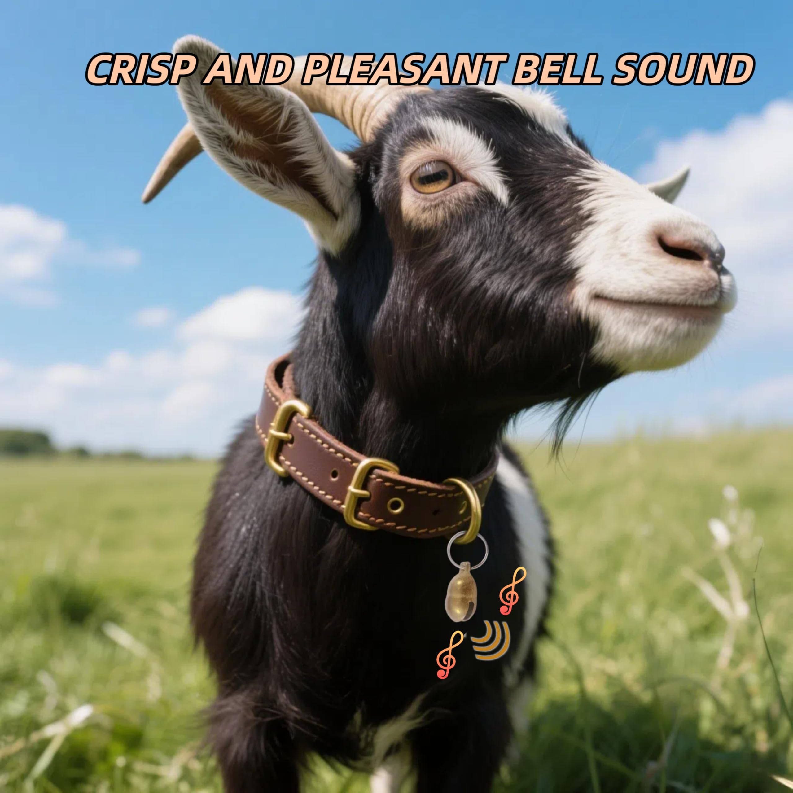 Cwyza collar de cuero genuino para uso diario en cabras.