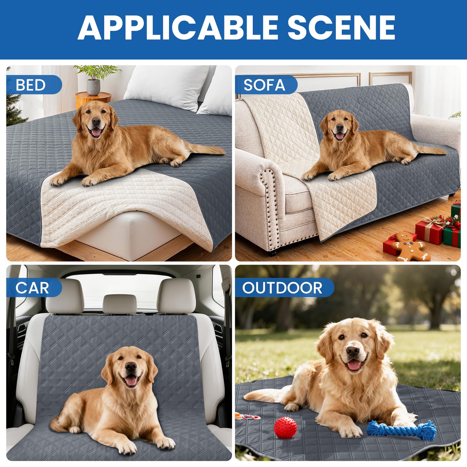CYCMACO funda asientos coche impermeable para viajes con mascotas