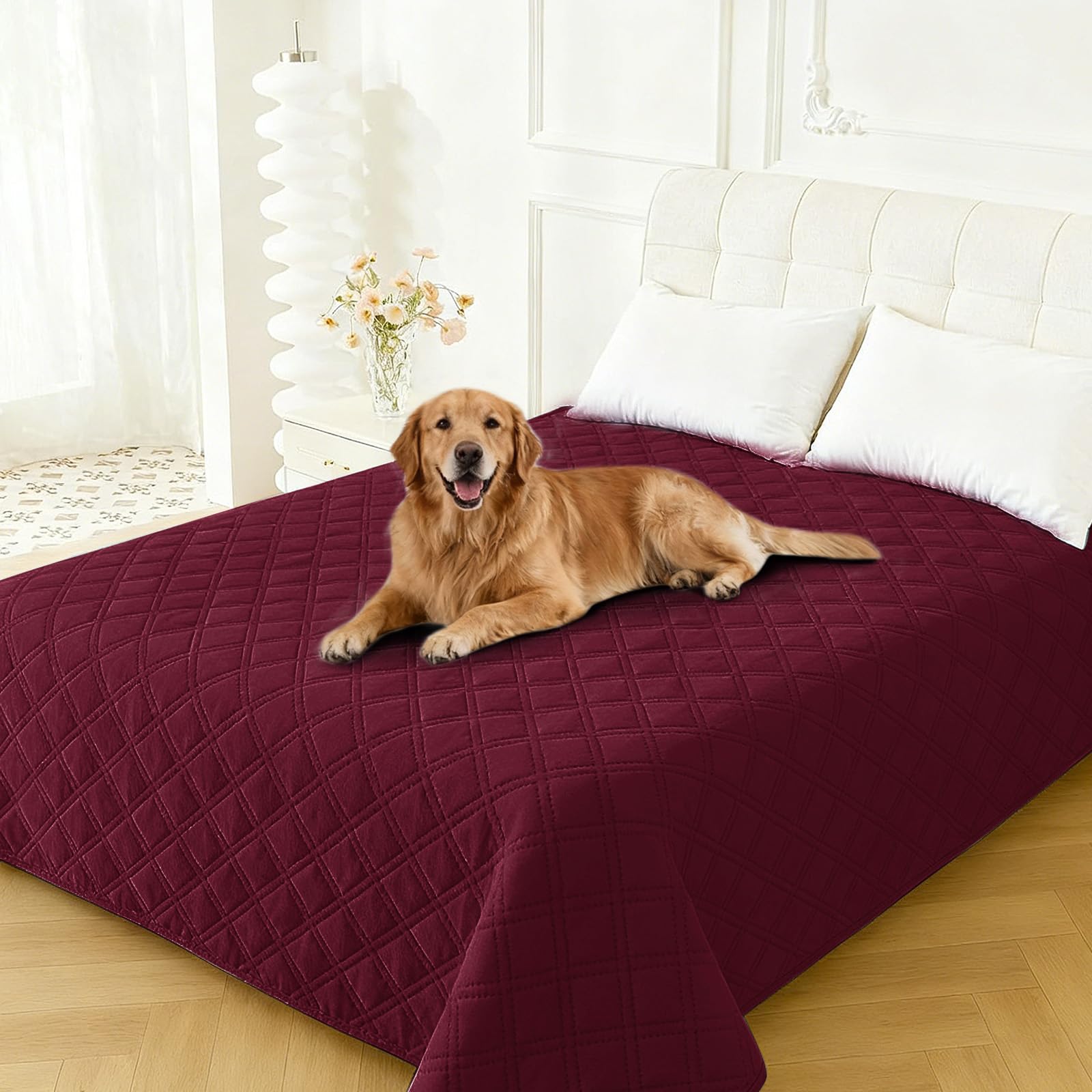 CYCMACO manta burgundy lavable, color elegante para decoración y confort.