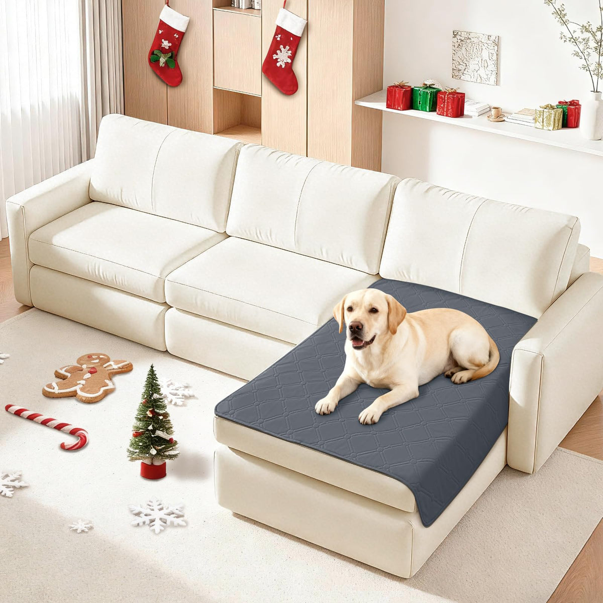 CYCMACO manta impermeable para sofá protege el mueble de manchas y derrames.