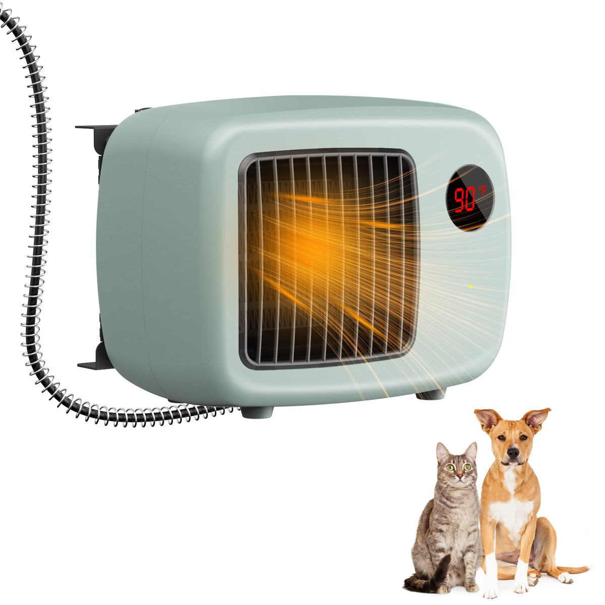 Calentador Cyeln 600W para casa de perros montado en pared, calor estable.