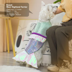 cyeollo disfraz perro sirena, detalle de material suave para comodidad.