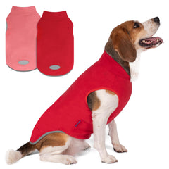 La sudadera perruna cyeollo de doble conjunto en rojo y fucsia para estilo cómodo.