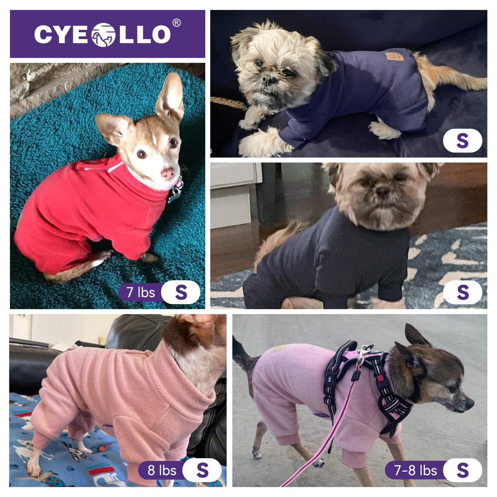 Pijama cyeollo para perro, cobertura total con patas, protección contra frío.
