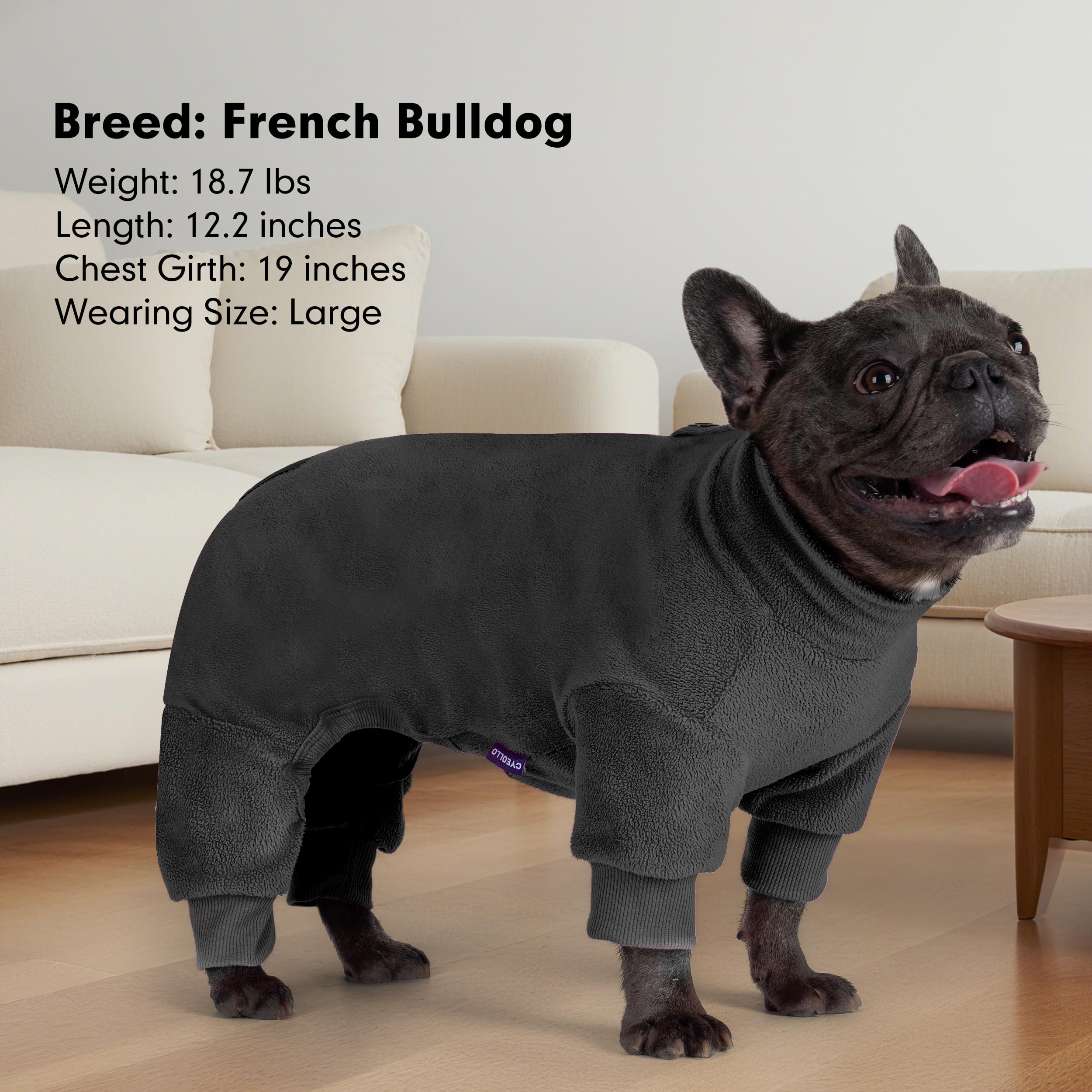 Pijamas para perro Cyeollo con cobertura de cuatro patas y confort.