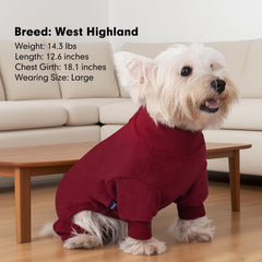 Pijamas cyeollo para perro pequeño Burdeos, textura fleece, calor ligero diario